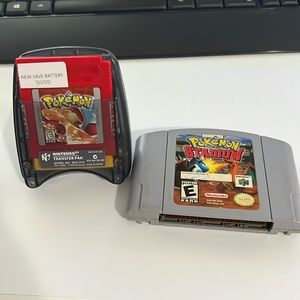 Pokemon Red Gameboy Color+ transfer Pack + Pokemon Stadium